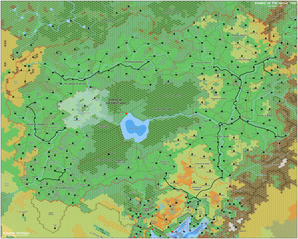 Empire of the Great Hule, 8 miles per hex by Jose Ignacio Ramos Lomelin, January 2016