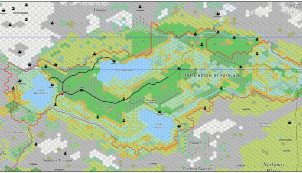 Kingdom of Kaarjala, 8 miles per hex by Jose Ignacio Ramos Lomelin, January 2016