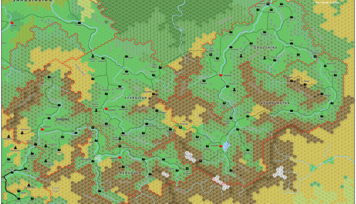The Region of Kavkaz, 8 miles per hex by Jose Ignacio Ramos Lomelin, January 2016