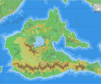 The Island of Bellissaria, 8 miles per hex by Jose Ignacio Ramos Lomelin, March 2017 (version 2)