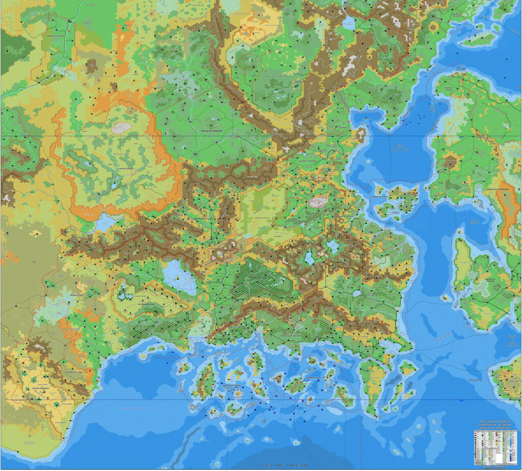 The Known World, 8 miles per hex by Jose Ignacio Ramos Lomelin, March 2017 (version 1)