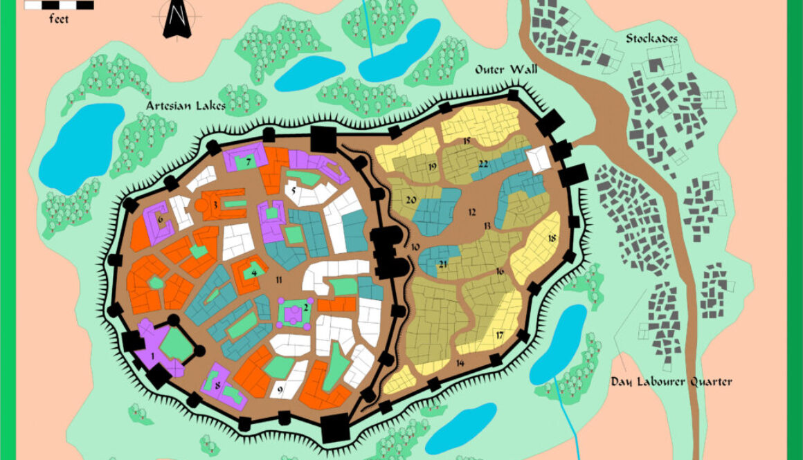 The City of Ylaruam by Alan Derek Jones, November 2001, exported in high resolution by Thorfinn Tait, April 2025